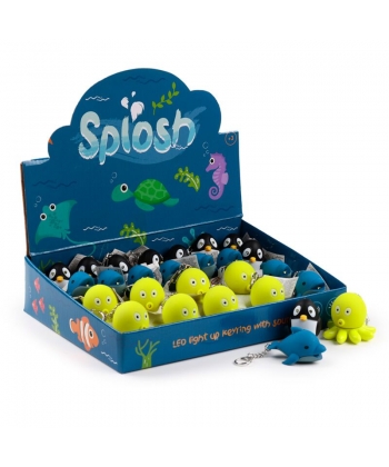 Keyring Puckator Octopus Penguin Dolphin Led Sealife With Sound Key19