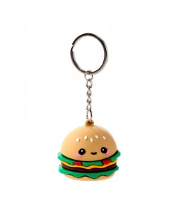 Keyring Puckator Foodiemals Hammy The Burger 3D Pvc Key297