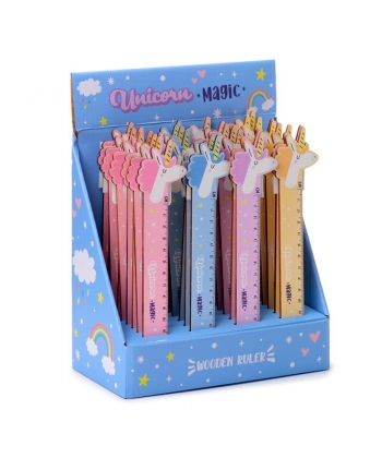 Ruler Puckator 15Cm Puckator Shaped Top Wooden Sta332