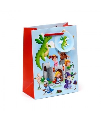 Gift Bag Puckator Medium Knights And Dragons Gbag121B