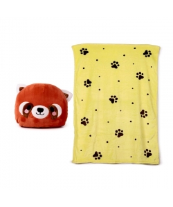 Blanket Puckator Blankeazzz Adoramals Ru The Red Panda 2-In-1 W/Plush Toy Blk04