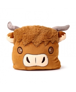 Blanket Puckator Blankeazzz Highland Coo 2-In-1 W/Plush Toy Blk03