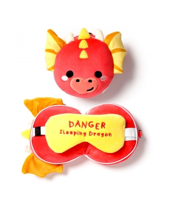 Plush Travel Cushion Puckator Relaxeazzz Adoramagics Dragon W/Eye Mask Cush311