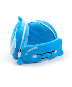 Plush Travel Cushion Puckator Relaxeazzz Adoramals Blu The Dolphin W/Eye Mask Cush350