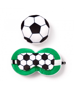 Plush Travel Cushion Puckator Relaxeazzz Football W/Eye Mask Cush322