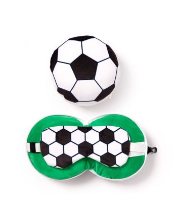 Plush Travel Cushion Puckator Relaxeazzz Football W/Eye Mask Cush322