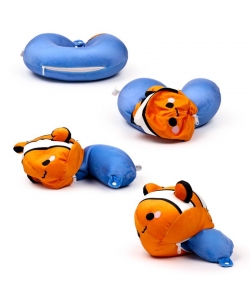 Plush Travel Cushion Puckator Swapseazzz Adoramals Ocean Clownfish 2In1 Cush374