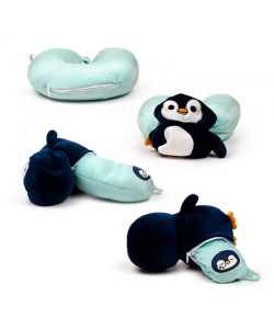 Plush Travel Cushion Puckator Swapseazzz Adoramals Ocean Penguin 2In1 Cush376