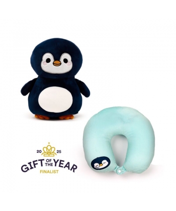 Plush Travel Cushion Puckator Swapseazzz Adoramals Ocean Penguin 2In1 Cush376