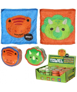 Towel Puckator Compressed Adoramals Cutiesaurs Dinosaur Ct06