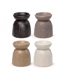 Melt Burner Puckator Eden Stone Effect Embossed Fern Ceramic Oil And Wax Ob408