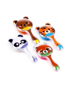 Hair Brush Puckator Adromals Wild Head Shaped Glitter Bru40
