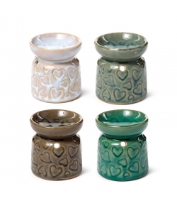 Oil Burner Puckator Eden Small Ceramic With Heart Pattern Ob248