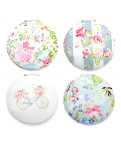 Mirror Puckator Julie Dodsworth Pink Botanical Compact Mirr64