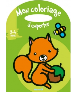 Mon Coloriage A Emporter (2-4 Ans) (Ecureuil-Fond Vert)