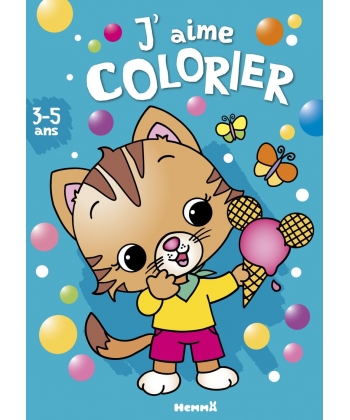 J Aime Colorier 3/5Ans Chat Et Glace