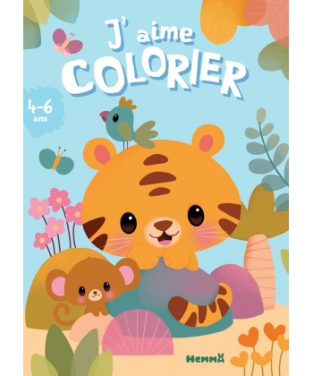 J Aime Colorier 4/6Ans Tigre Et Singe