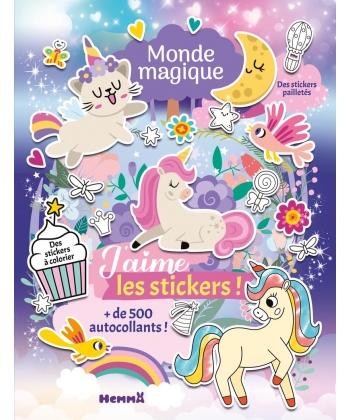 J Aime Les Stickers - Monde Magique + De 500 Autocollants