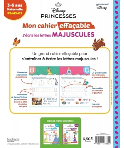 Disney Princesses Mon Cahier Effacable - J Ecris Les Lettres Majuscules