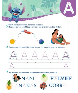 Lilo Stitch Mon Cahier Effacable - J Ecris Les Majuscules