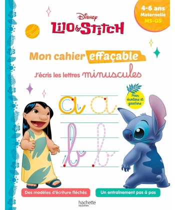 Lilo Stitch Mon Cahier Effacable - J Ecris Les Minuscules