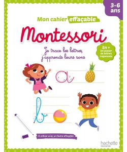 Mon Cahier Effacable Montessori - Je Trace Les Lettres, J Apprends Leurs Sons