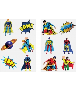 Henbrandt Tattoos Mini 4Cm Super Hero Assorted N51221A