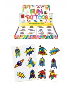 Henbrandt Tattoos Mini 4Cm Super Hero Assorted N51221A