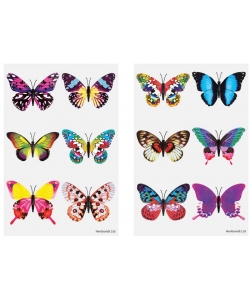 Henbrandt Tattoos Mini 4Cm Butterfly Assorted N51410A