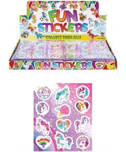 Henbrandt Fun Stickers Unicorn 10X11.5Cm 12/Card N51387