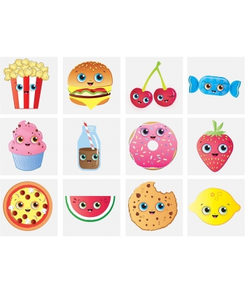 Henbrandt Stickers Foodie Face 10X11.5Cm N51548