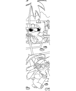 Stitch 40 Marque-Pages A Colorier