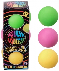 Hti Neon Super Squish Balls 3 Pack Assorted 1376496
