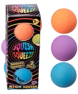 Hti Neon Super Squish Balls 3 Pack Assorted 1376496