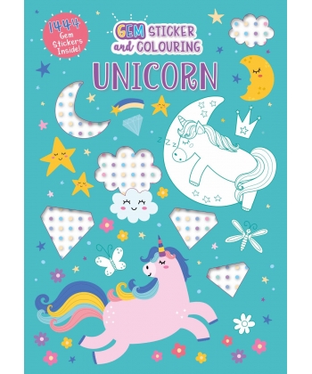 Alligator Books Gem Sticker Amp Colouring Unicorn 33635Ungb