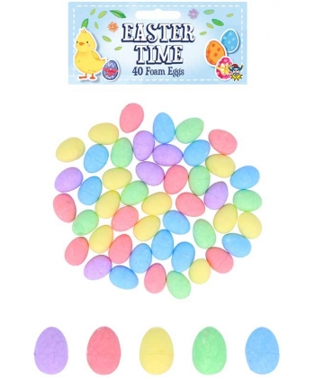 Henbrandt Easter Kit Foam Eggs 2.5Cmx1.5Cm 5 Assorted Pastel Colors E51959