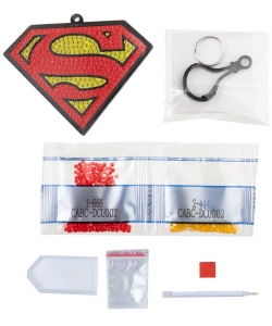Craft Buddy Superman Crystal Art Bag Charm Cabc-Dcu002