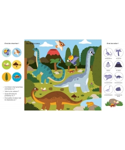 101 Choses A Trouver Et A Coller - Les Dinosaures