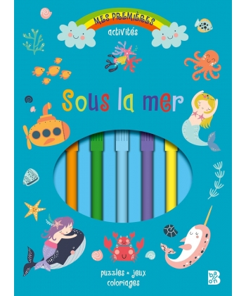 Bloc D Activites Avec Feutres - Sous La Mer