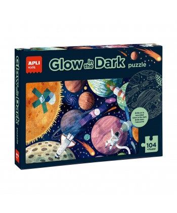 Puzzle Glow In The Dark Solar System 104/Pack - Apli