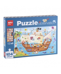 Puzzle Observation Pirate Ship 104/Pack - Apli