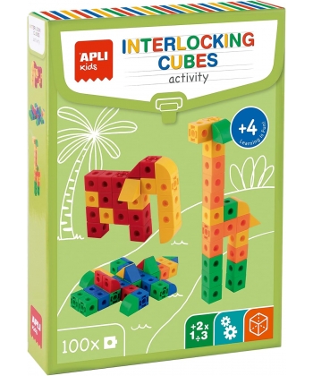 Building Game Interloking Cubes 100/Pack - Apli