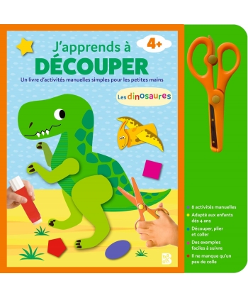 J Apprends A Decouper - Les Dinosaures +Ciseaux