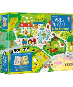 Coffret Livre Et Puzzle - A La Ferme - Des 5 Ans