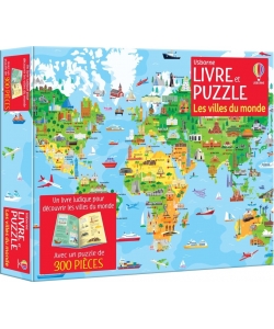 Coffret Livre Et Puzzle - Les Villes Du Monde