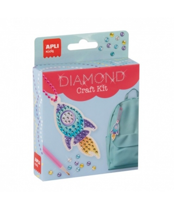 Keychain Diamond Diy Kits Rocket - Apli