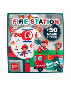 Sticker Magic Stickers Fire Station 50/Pack - Apli
