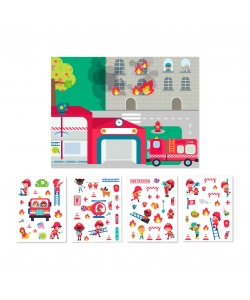 Sticker Magic Stickers Fire Station 50/Pack - Apli