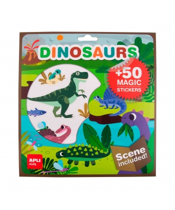 Sticker Magic Stickers Dinosaurs 50/Pack - Apli