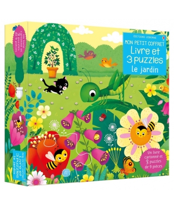Mon Petit Coffret Livre Et 3 Puzzles - Le Jardin
